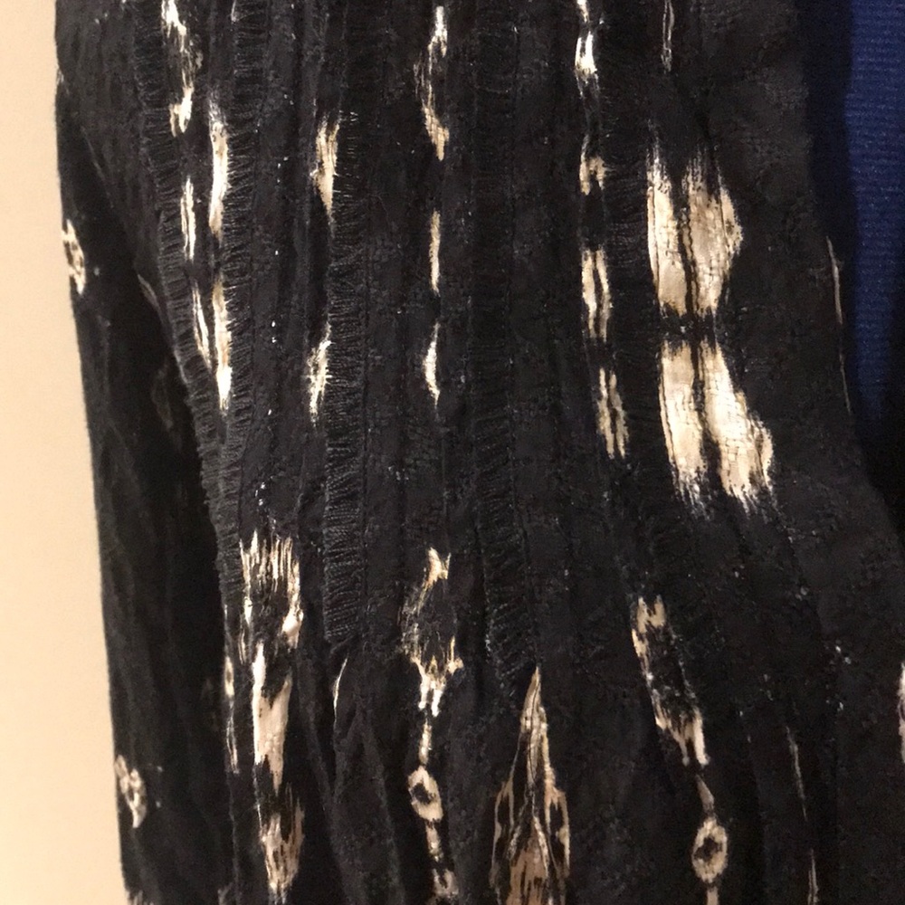 Massimo Dutti Black and Tan Long Sleeve Blouse - Picture 5 of 8